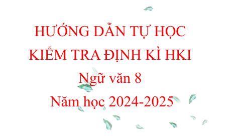Đề cương ôn tập Học kì 1 Ngữ văn 8 năm 2024–2025 trường THCS Lê Anh Xuân (TP Hồ Chí Minh)
